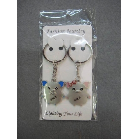 2 Pieces Set Baby Pig Design Key Chain for Lovers