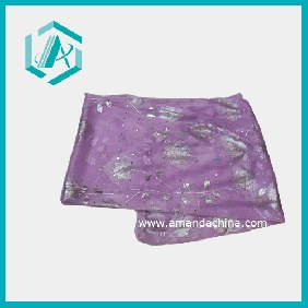 Wholesale Good Texture Silvery Leaves Design Chemical Fiber Head Scarf