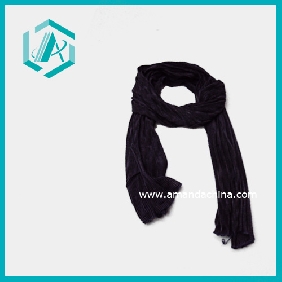 Wholesale Sexy Design Dark Purple Pleated Head Scarf