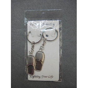 Non-mainstream Slippers Design Key Chain for Lovers