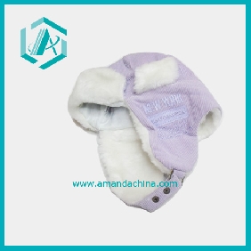 Wholesale Easily Washing Children's Winter Warming Care Accessories Corduroy Hat
