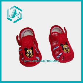 Wholesale Red Lovely Sheep Design Striped Surface Children's Shoes