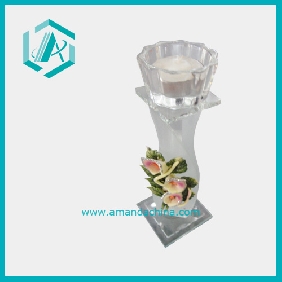 Wholesale Glass Votive Flower Design Candle Holder
