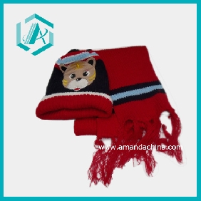 Wholesale 100% Acrylic Children's Accessories Lovely Hat Scarf Set