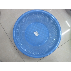 Wholesale blue bright round stackable storage Vegetable Plastic Basket