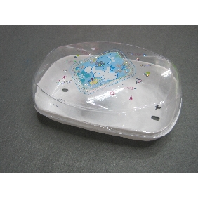 Wholesale Square Plastic Soap Box With White Bottom and Transparent Cover