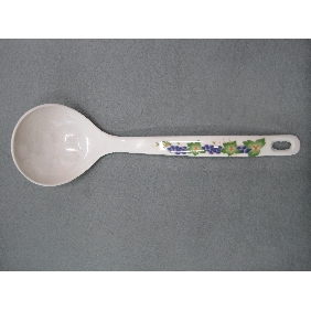 Wholesale White Bright Punch Melamine Ladle (45g)With A Hole In Handle