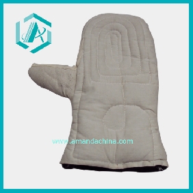 Wholesale White Canvas Heat Resistant Flexible Insulated Microwave Oven Glove