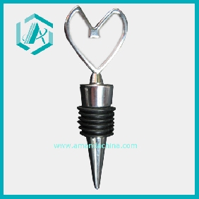 Wholesale Unique Metal And Rubber Cone Stainless Steel Bottle Stopper With Handle