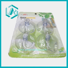 Wholesale Daily Use Transparent Diameter 5cm Sucker Skinpacking With Pothook