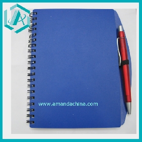 Wholesale Elegant Daily Use Notebook And Pen Set With Blue Cover Dimension 17.5*15cm