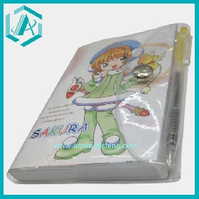 Wholesale Student Use Notebook And Pen Set With Funny Cartoon Cover Dimension 10.5*8cm