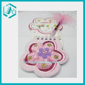 Wholesale Unique Design ,A Plum Blossom Book+A Feather Pen +A Card,Notebook And Pen Set