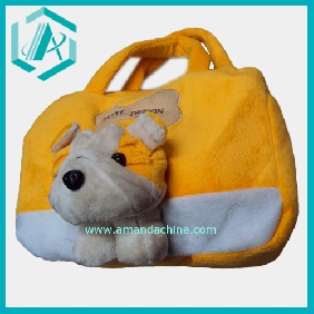 Wholesale Cute Shar Pei handbag for ladies, puppy sewed on it
