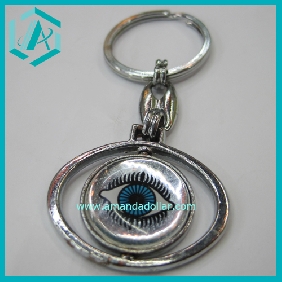 Stylish moveable eye patterned key chian, key ring