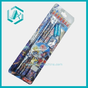 Wholesale Stationery Sets, 6 pencils, 2 penciil caps, 1 pencil sharperner, 1 eraser, student use