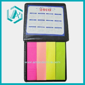 Wholesale Pocketable Fluorescent Paper Carry-on 8pcs Note Pad, Total Pages 100, A Black Cover