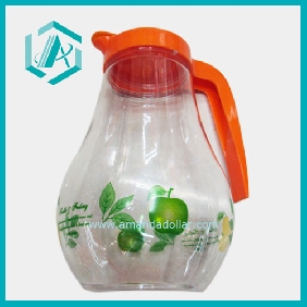 2D8004A, 1000ml 21*9.5CM Plastic Kettle, 1pc/ OPP Bag, Mixed