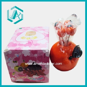 Wholesale Orange Stainless Steel And Resin Fruit Fork, Family Use