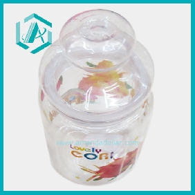 Wholesale Daily Use 16*9cm PE Pattern Seal Pot, 1pc/ OPP Bag, Mixed