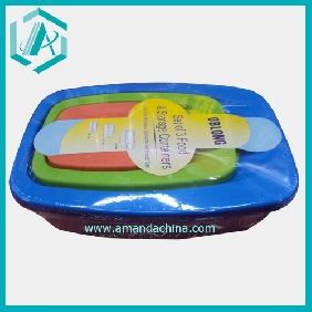 Daily Use Stackable Oblong PP Storage Container, 3PCS (1125ml, 538ml, 196ml )
