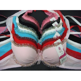 Wholesale Grenadine Shell Fabric With Fritillary Lace, Lovely And Comfortable Girl Bra