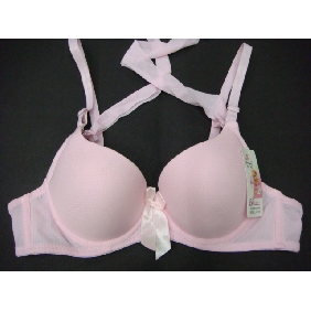 Wholesale Soft Shell Fabric Amphibious Baldric With Untied Knot Girl Bra
