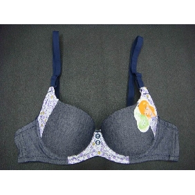 Wholesale Fashionable Clock Pattern Printing Lovely And Decent Girl Bra