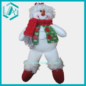 Wholesale Christmas ornament cute white snowman hang in Christmas tree home decoration