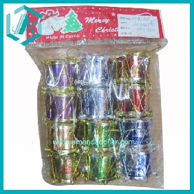 Wholesale Santa tree hang decoration with colorful wraping paper 1.2" on sale for Christmas use