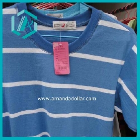 Wholesale Good Men's blue and white section casual T-shirt on sale