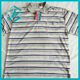 Wholesale Casual men's T-shirt with stripes on sale red white grey black ML/XL/XXL