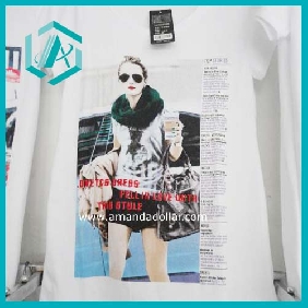 Wholesale summer dress girl's white printing short sleeves all size on sale