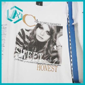 Wholesale women's beautiful T-shirt on sale with all size elegant Ladies Baby Doll T-Shirt in white