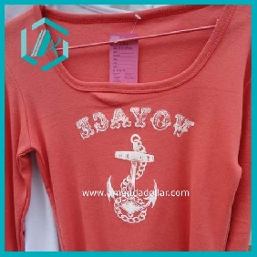 Wholesale two color blouse with short sleeves for cute young ladies on sale girl's T-shirt
