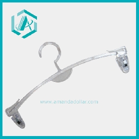 Wholesale White Plastic Pinch clip Hanger with soft pad for bra Panty and clothes
