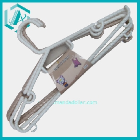 Wholesale One dozen (4pcs) white plastic clothing hangers style for suit