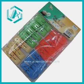 Wholesale 14pcs Multicolor Plastic clothes Clips and housing suits pegs