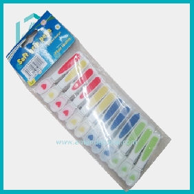 Wholesale 12pcs Multicolor Plastic Neuter Clothes clamp and coat Clips pegs