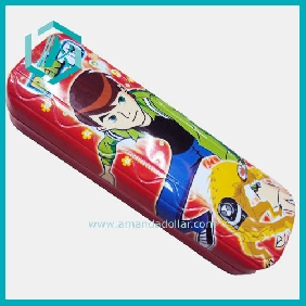 Wholesale New red pencil box with a cool boy design school supplies