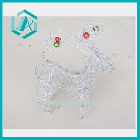 Silver iron Christmas Reindeer Deer new Christmas ornament with ball on the antlers