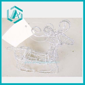 Wholesale Christmas new fashion silver deer made of iron Christmas ornamnet home decoration