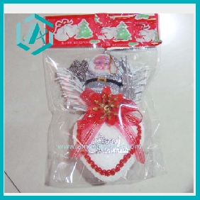 Wholesale Merry Christmas heart pendant ornament with a silver Santa Clause decorate Christmas tree