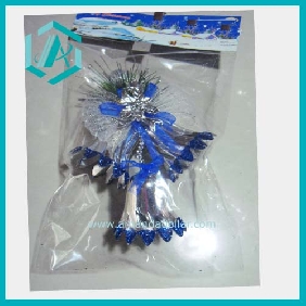 Wholesale Delicate nice silver Christmas bell with cute decoration Christmas tree hanging decoration
