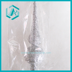 Wholesale New design Christmas gift ornament silver tower pattern Christmas decoration