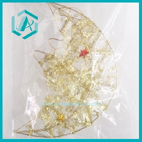 Beautiful Christmas gift ornament gold moon pattern Christmas decoration Xmas tree decoraion