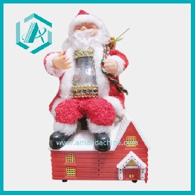 Wholesale Interesting Christmas gift Santa Clause musical doll Christmas home decoration