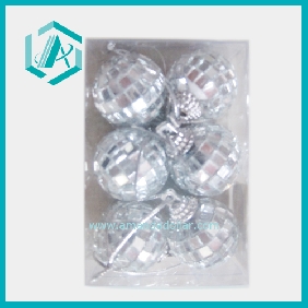 White shining glass ball Christmas adornment new Christmas tree ornament 6pcs a set
