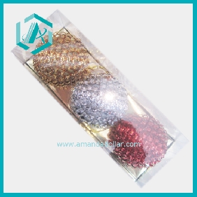 Wholesale 2.8" Christmas tree decorating holiday glass balls ornament with six color