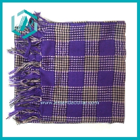 Wholesale Multi function headwear new cotton purple fashion headscarves with lattice